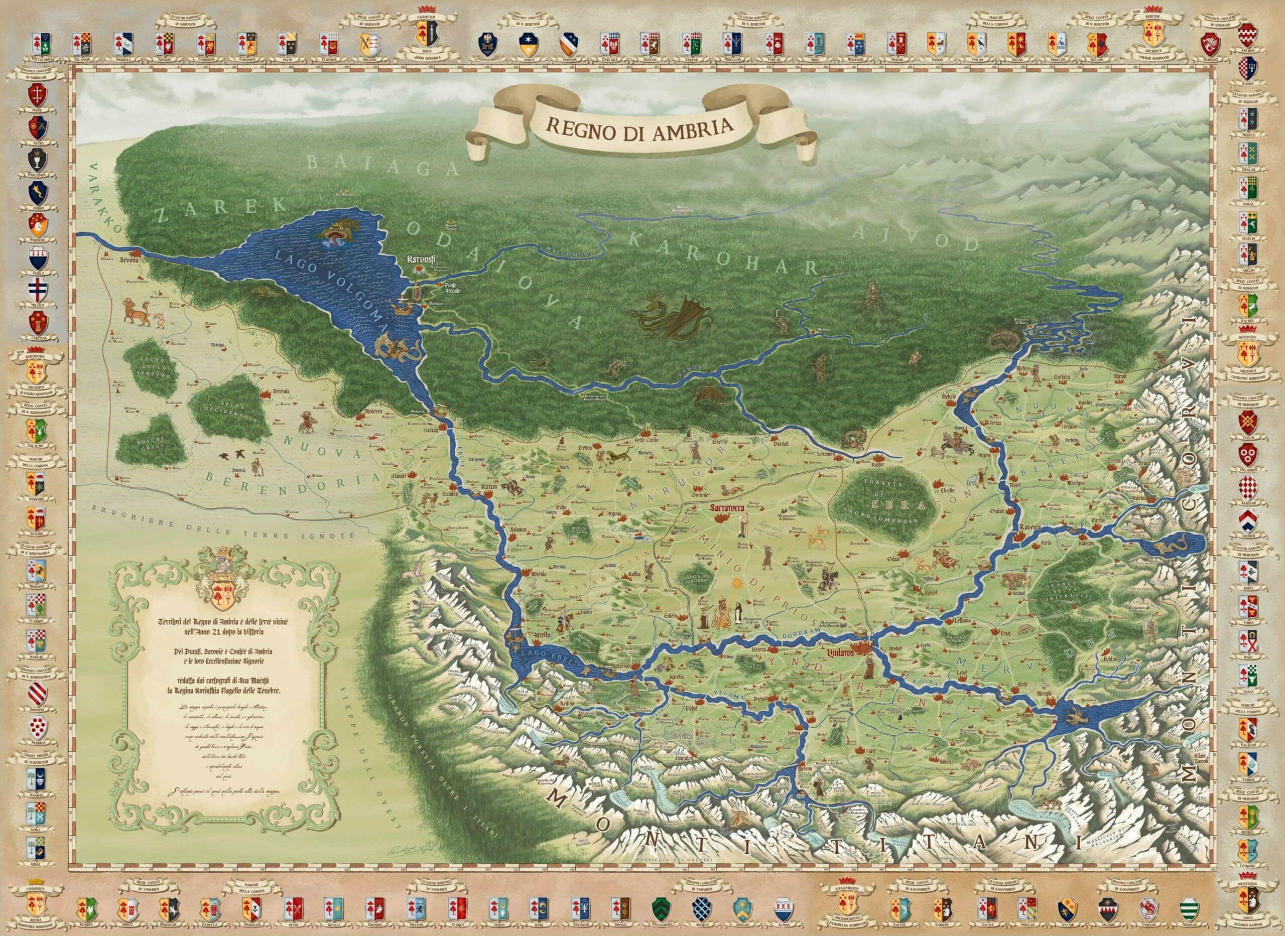 Mappa Regno di Ambria di Symbaroum